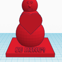 Small Valentine's Snowman 3D Printing 127166