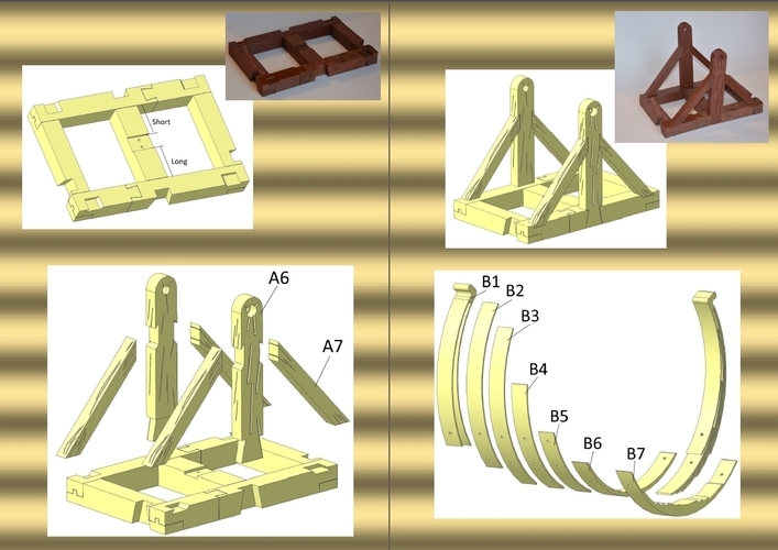 Catapult Da Vinci 3D Print 127201