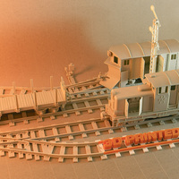 DIESEL-01 LOCOMOTIVE MODEL THAT FITS LEGO TRACKS.. - Thumbnail 2
