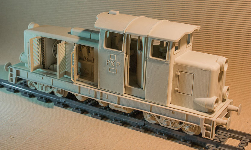 DIESEL-01 LOCOMOTIVE MODEL THAT FITS LEGO TRACKS.. 3D Print 127375