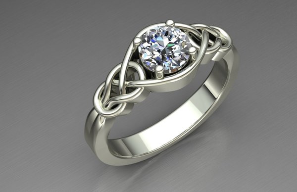 Medium Engagement Ring 3D Printing 127630