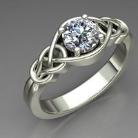 Small Engagement Ring 3D Printing 127630