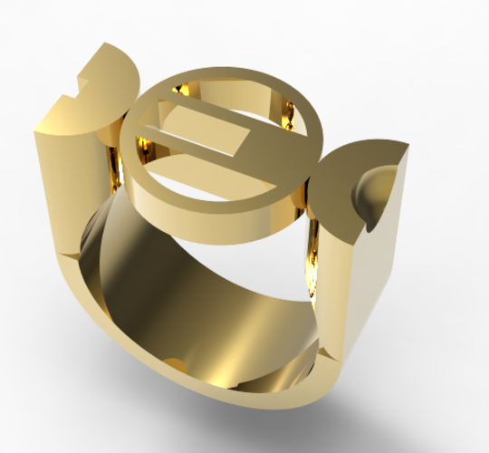 Bauhaus Ring 3D Print 127670
