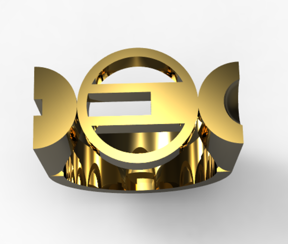 Bauhaus Ring 3D Print 127671