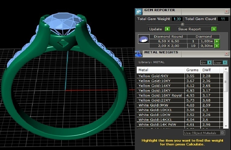 Solitaire Ring 3D Print 127683