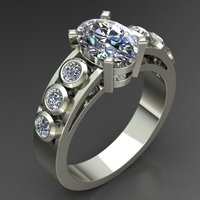 Small Diamond Ring Jewelry 3D Printing 127711
