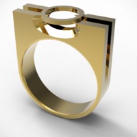 Small Prong Ring 3D Printing 127815