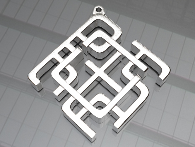 Maze Pendant 3D Print 127974