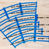 Small Lego Track, Curve and Straight in various sizes.  3D Printing 128015