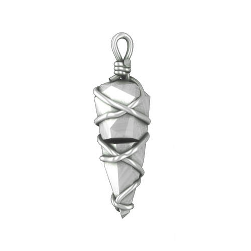 Tied stones necklace 3D Print 12804