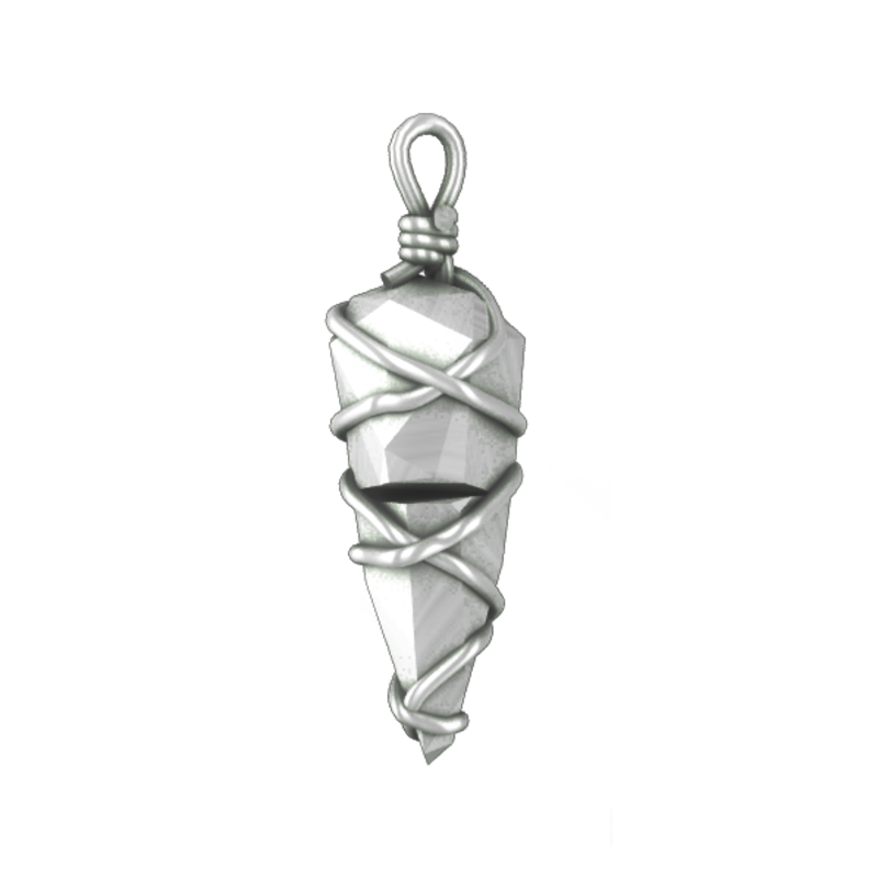 Tied stones necklace