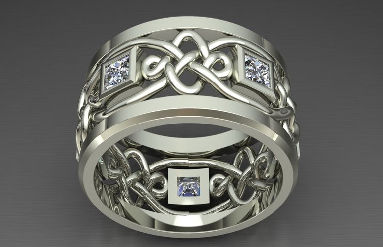 Diamond Ring Jewelry 3D Print 128042