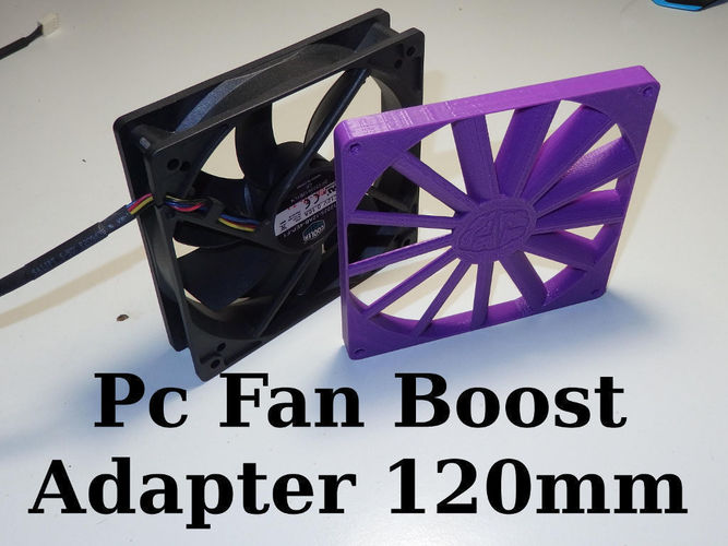 PC Fan Pressure Boost Adapter 120x120x10mm 3D Print 128091