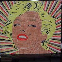 Small Marilyn Monroe mosaic - 6 colors printable mosaic 3D Printing 128097