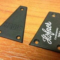 Small Hofner Shorty Truss Rod Cover 3D Printing 128149