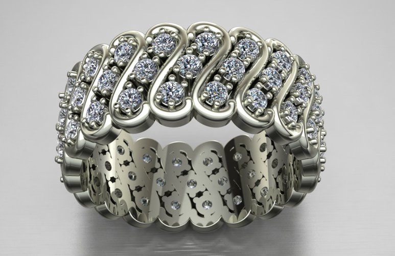 Diamond Ring Jewelry 3D Print 128272