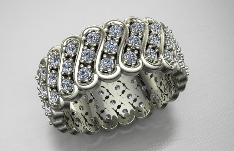 Diamond Ring Jewelry 3D Print 128273