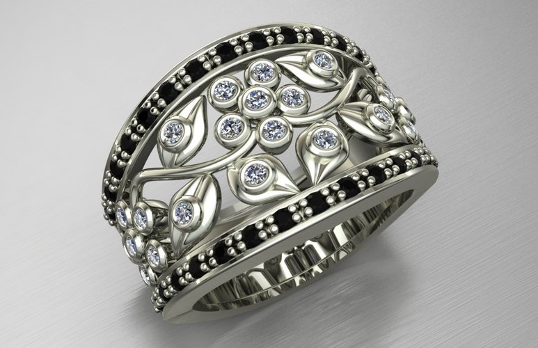 Diamond Ring Jewelry 3D Print 128275