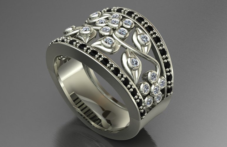 Diamond Ring Jewelry 3D Print 128276