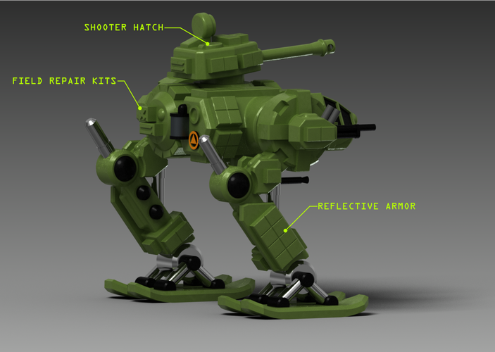 Russian Heavy Mech "Toad" (Zhaba) 3D Print 128484