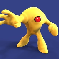 Small Mega man Yellow Devil 3D Printing 128540