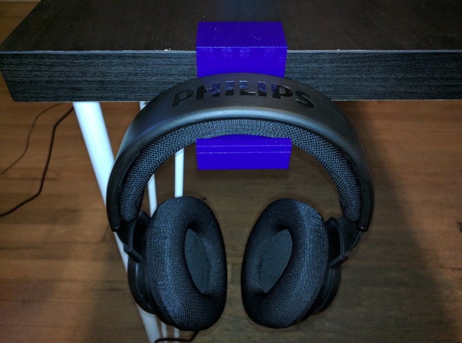 3D Printed Headphone Table Hook By Elbobo117 Pinshape