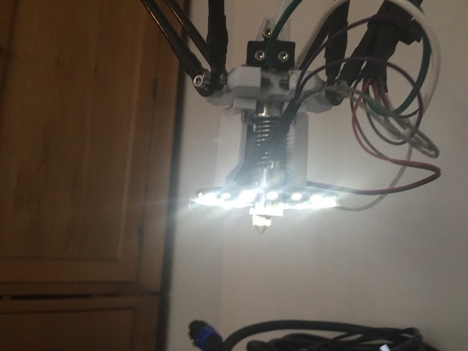 60mm LED Ring for a Kossel using a 40mm FAN 3D Print 128591