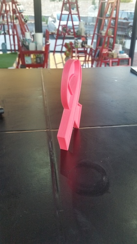 breast cancer ribbon 3D Print 128676