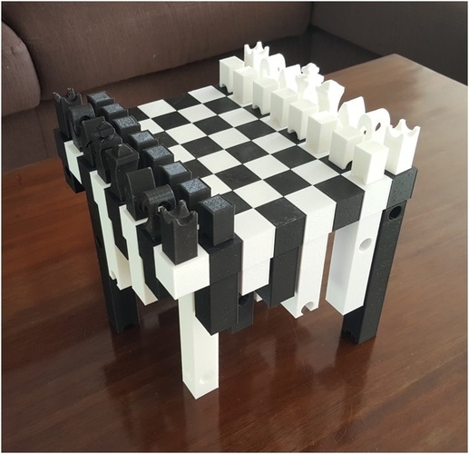 Hollow3 Chessboard 3D Print 128728