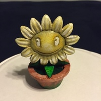 Small Plants vs Zombies Potted Sunflower 3D Printing 129192