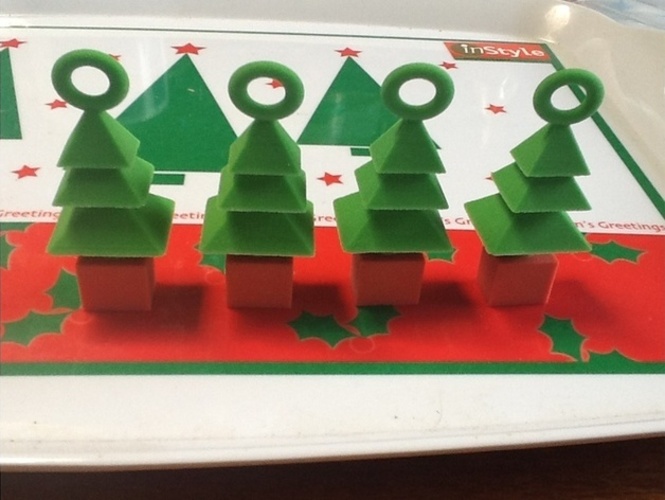 3d xmas tree mini ornaments 4 set 3D Print 12920