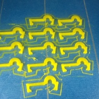Peg Board Locking Clip for 6 Place (Screw Driver) Tool Holder - Thumbnail 3