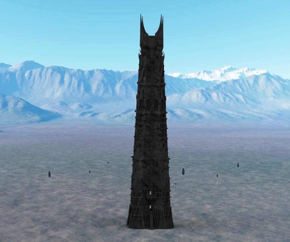 verontschuldigen Installatie een andere 3D Printed Orthanc Tower from The Lord of the Rings by jlwarren | Pinshape