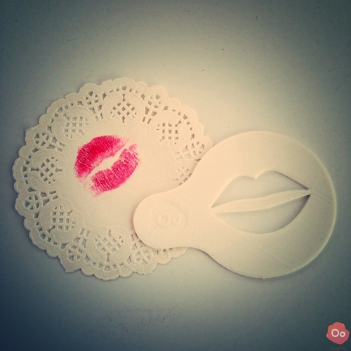 Hearts & Kisses Coffee Decorating Stencils 3D Print 12961