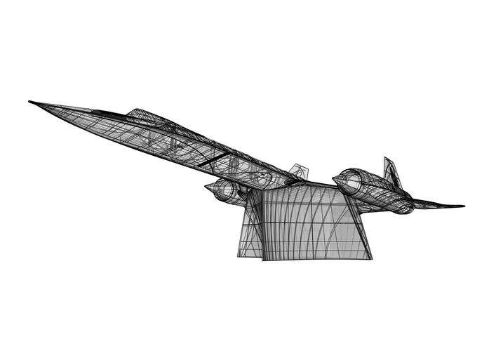 SR71 Blackbird - Complete.  Now With Undercarriage! 3D Print 129612