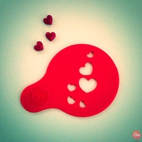 Hearts & Kisses Coffee Decorating Stencils - Thumbnail 3