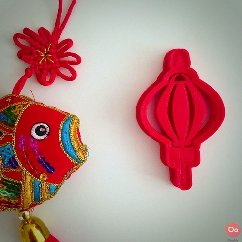 Chinese New Year Lamp Cookie Cutter 3D Print 12992