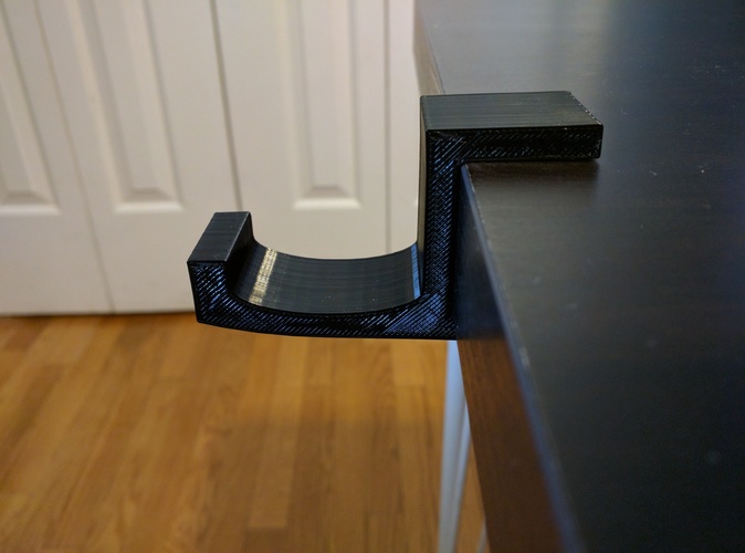 Headphone Table Hook v2.0 3D Print 129988