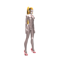 Nude Woman 4 with Red High Heel Shoes - Thumbnail 2
