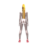 Nude Woman 4 with Red High Heel Shoes - Thumbnail 5