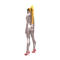 Nude Woman 4 with Red High Heel Shoes - Thumbnail 6