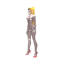 Nude Woman 4 with Red High Heel Shoes - Thumbnail 8