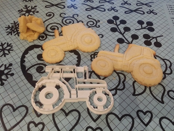Detailed Tractor Cookiecutter 3D Print 130149
