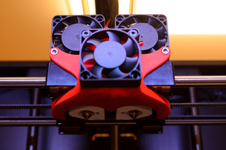 Replicator 2X Cooling Fan Duct 3D Print 130190