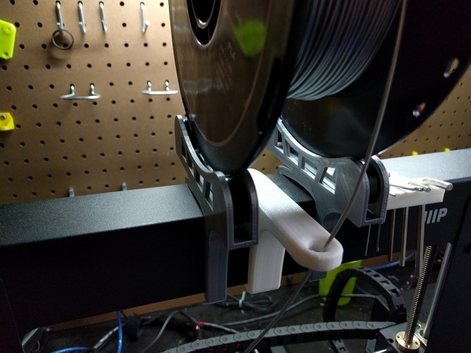 Top Mounting Rolling Spool Holder for Maker Select 3D Print 130285