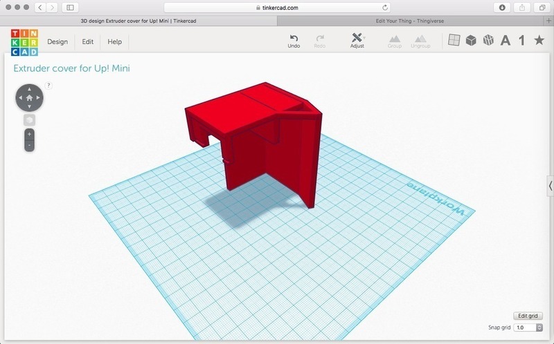 Extruder assembly Cover for Up! Mini