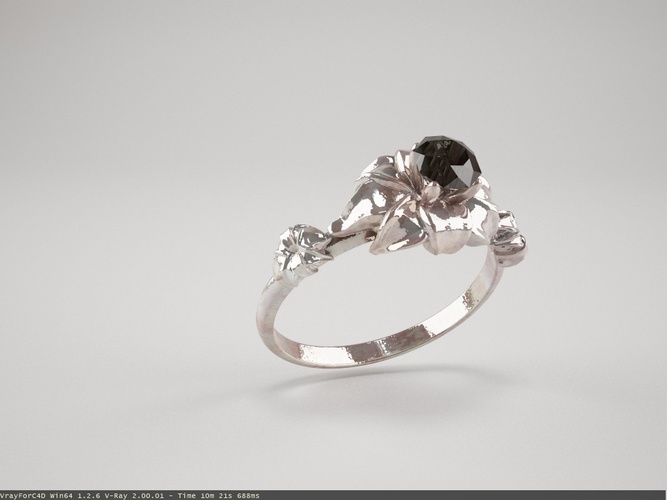 Floral ring 3D Print 130320