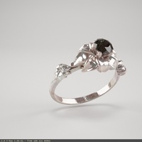 Small Floral ring 3D Printing 130320