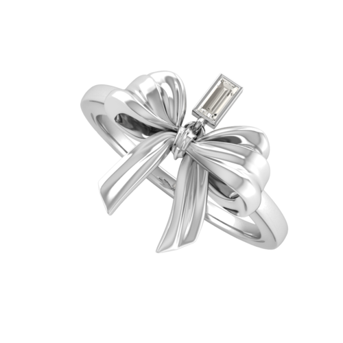 Bow Ring _Ribbon 3D Print 130394