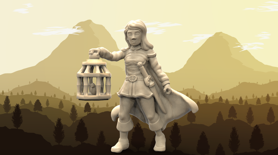 Wenda, Novice Adventurer (28mm/Heroic scale) 3D Print 130459